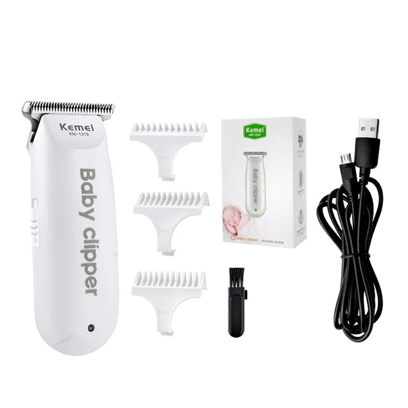 Kemei KM-1319 Baby Kids Hair Trimmer – Low Noise Rechargeable