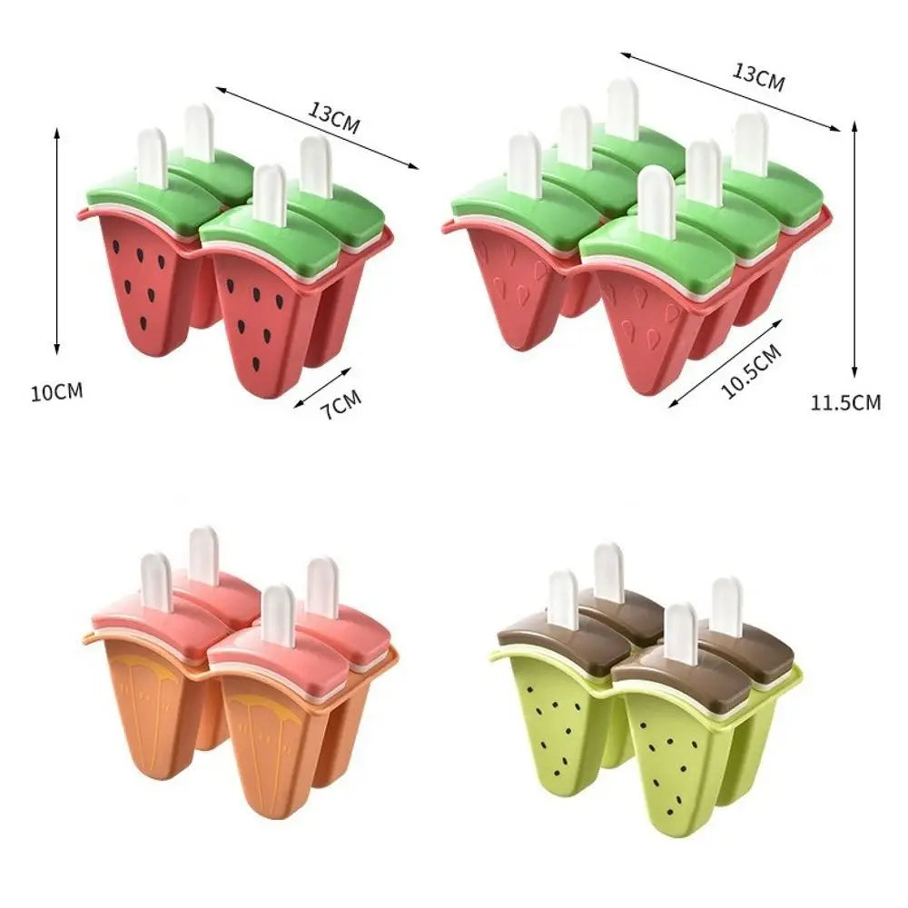 Watermelon Popsicle Molds 4/6 Grid Reusable Food-Grade DIY