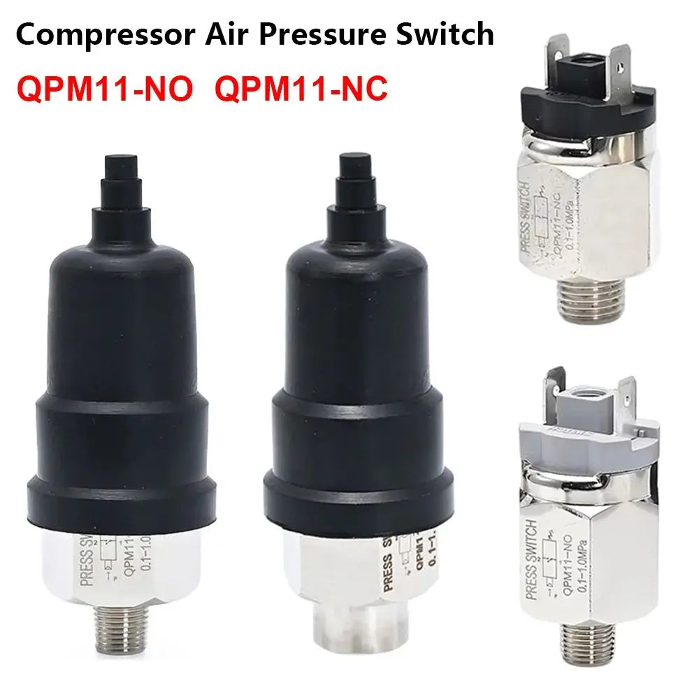 QPM11 Air Pressure Switch G1/8 G1/4 0.1–1MPa NO NC Adjustable