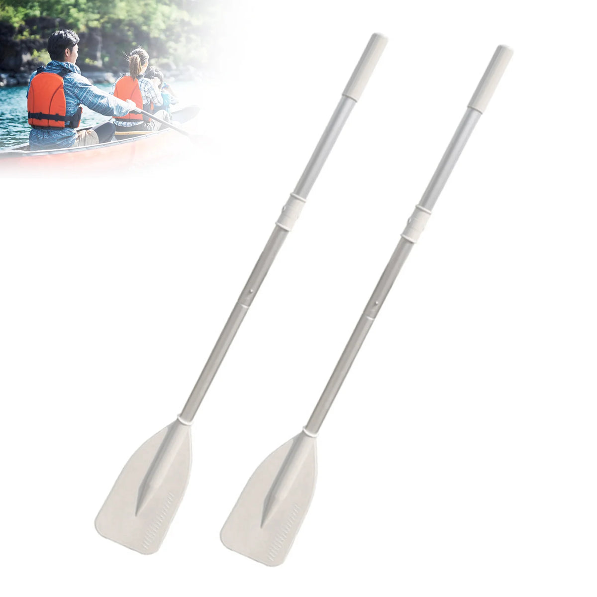 2-Pack Split Shaft Aluminum Oars – Kayak Canoe Dinghy