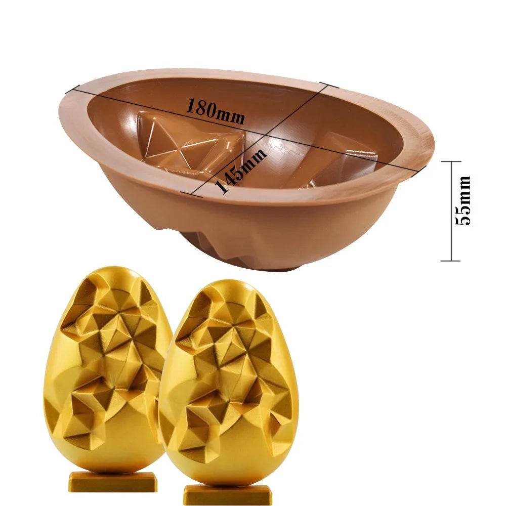 Large 3D Silicone Easter Egg Mold – Breakable Chocolate & Candy