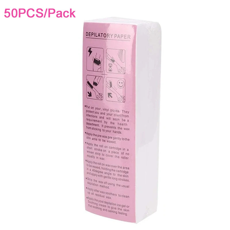 Non-Woven Waxing Strips for Hair Removal – 20/50/100 Pcs