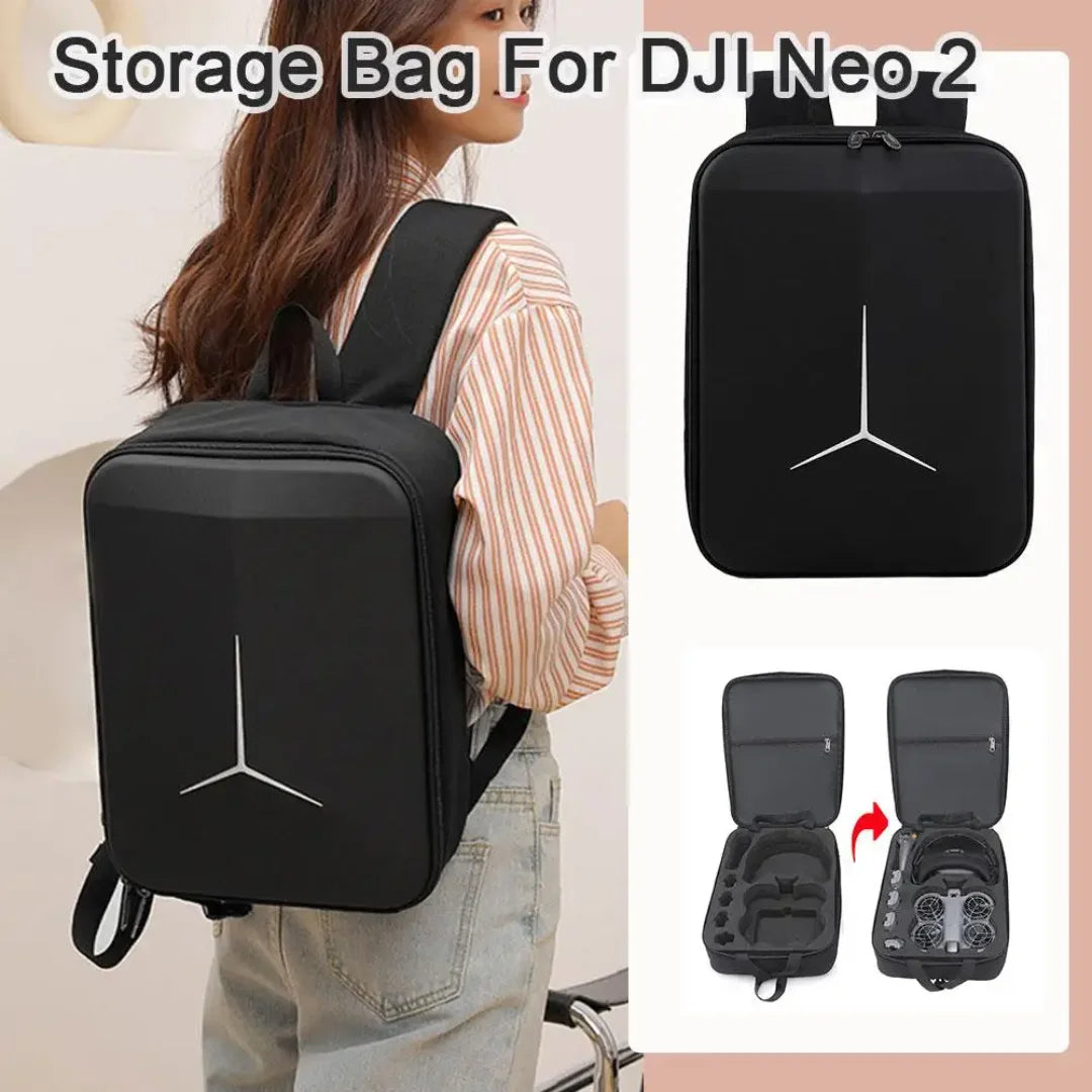 Hard-Shell Backpack for DJI Neo 2 Fly More Combo & Goggles N3