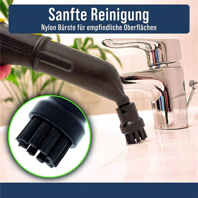 40-Piece Round Brush Set for Kärcher Steam Cleaner SC1–SC7