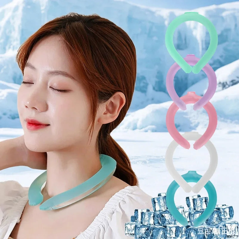 Reusable Cooling Neck Ring – Gel Ice Wrap for Summer Outdoor