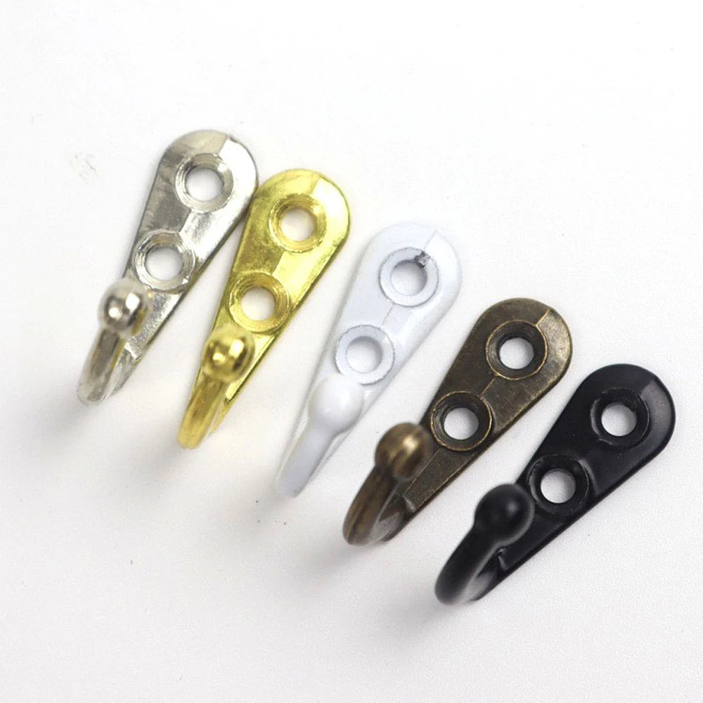 20-Set Zinc Alloy Wall Hooks with Screws – Retro Coat & Key Hanger