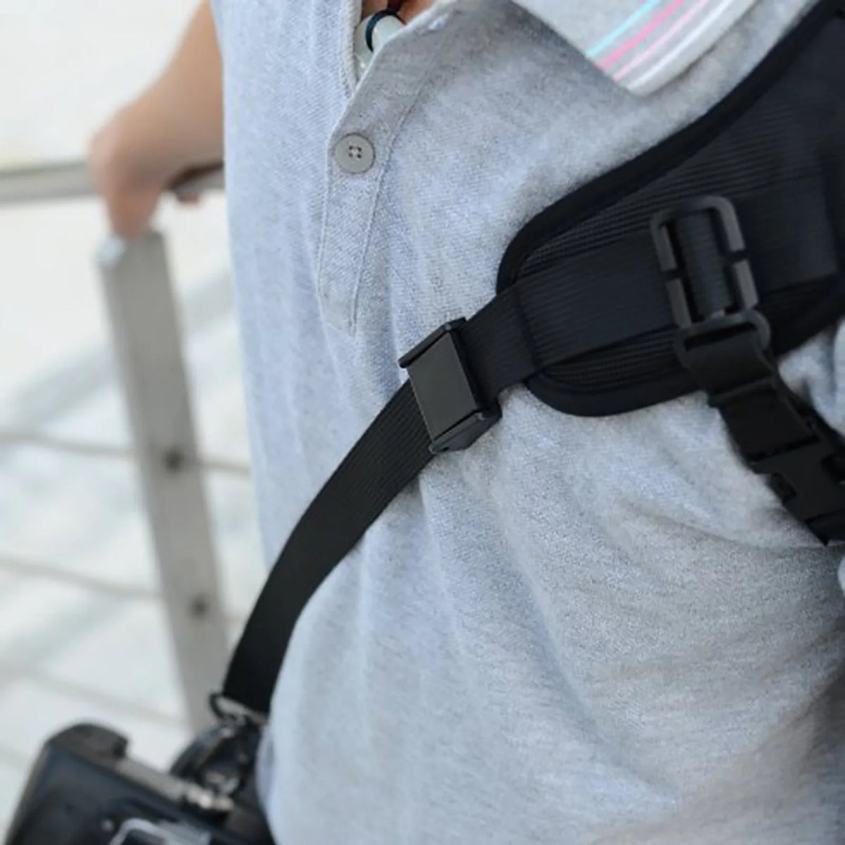 Camera Sling Strap with Safety Tether – Padded DSLR Shoulder Strap