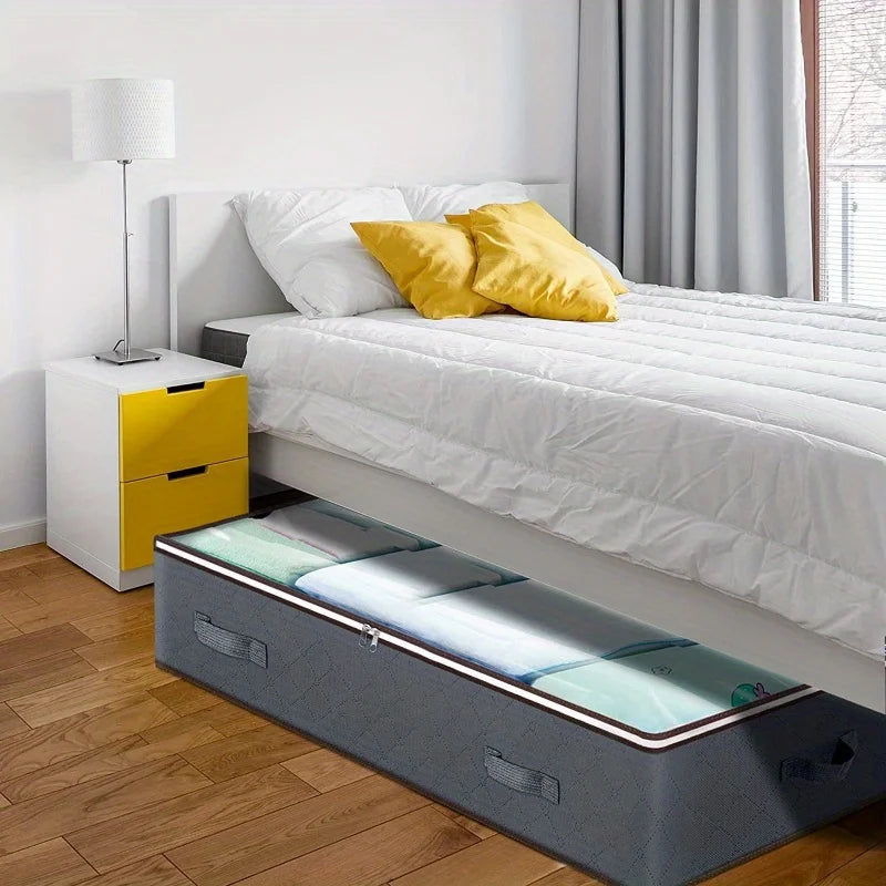 Foldable Under Bed Storage Bag – Large Non-Woven Organizer