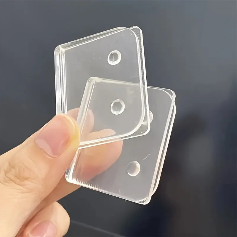 Transparent Curtain Clips 2/4 Pack – No-Drill Adhesive