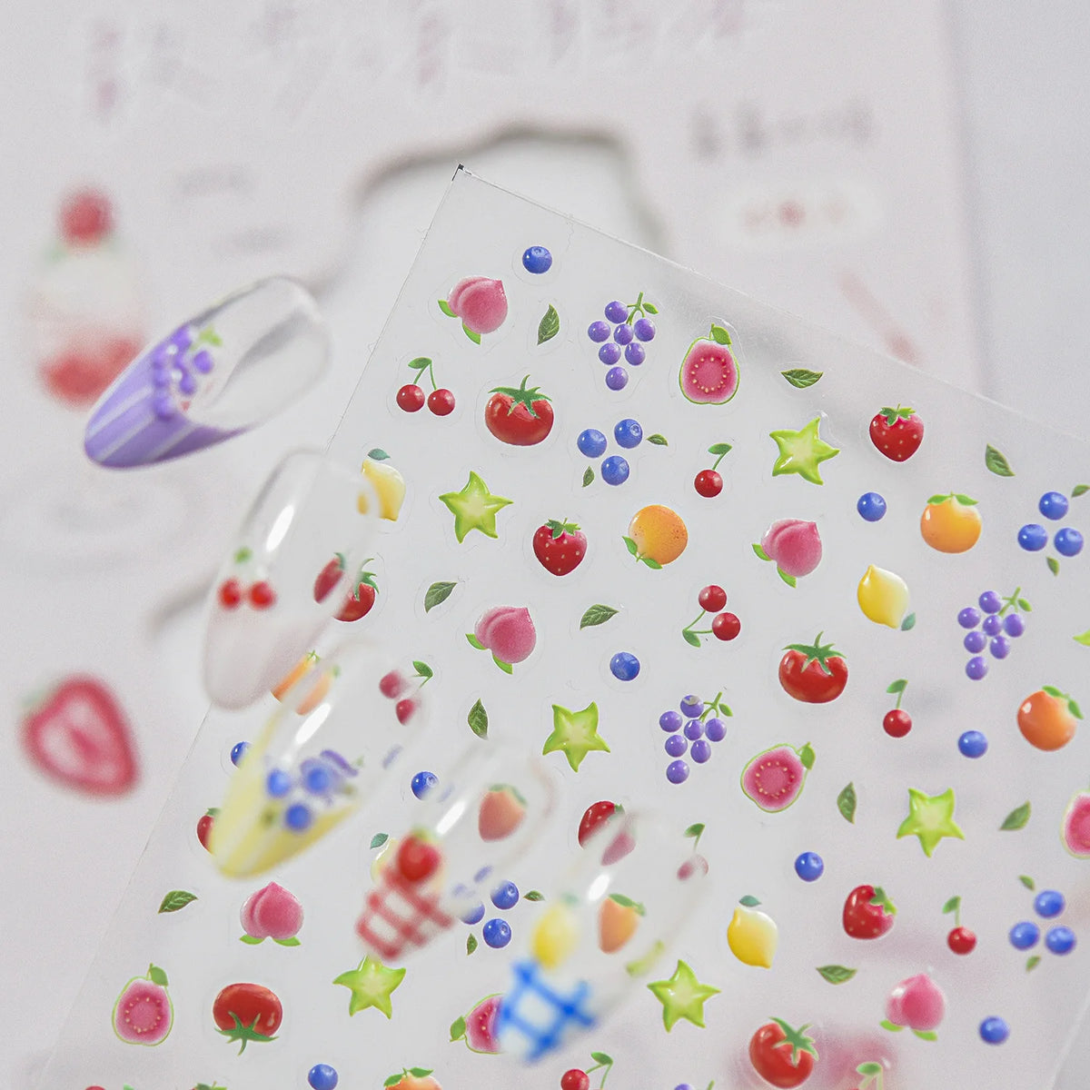 Fruit Nail Art Stickers – Jelly Self-Adhesive Nail Decals