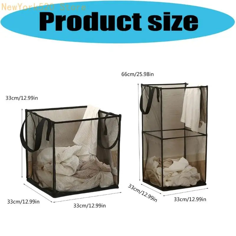 Foldable Square Laundry Basket – Large Anti-Tip Clothes Bin