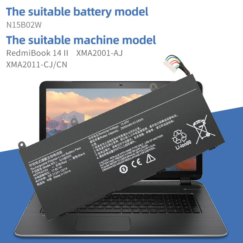 SUOZHAN Battery for Xiaomi XMA2011 XMA2001 N15B02W 15.4V 40Wh