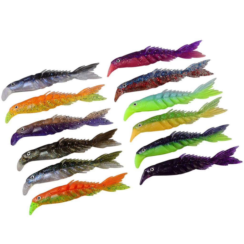 7-Pack 3D Eye Soft Plastic Fishing Lures Swimbaits Set