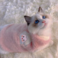 Knit Cat Sweater Vest – Soft Pullover Kitten Clothes S–XL