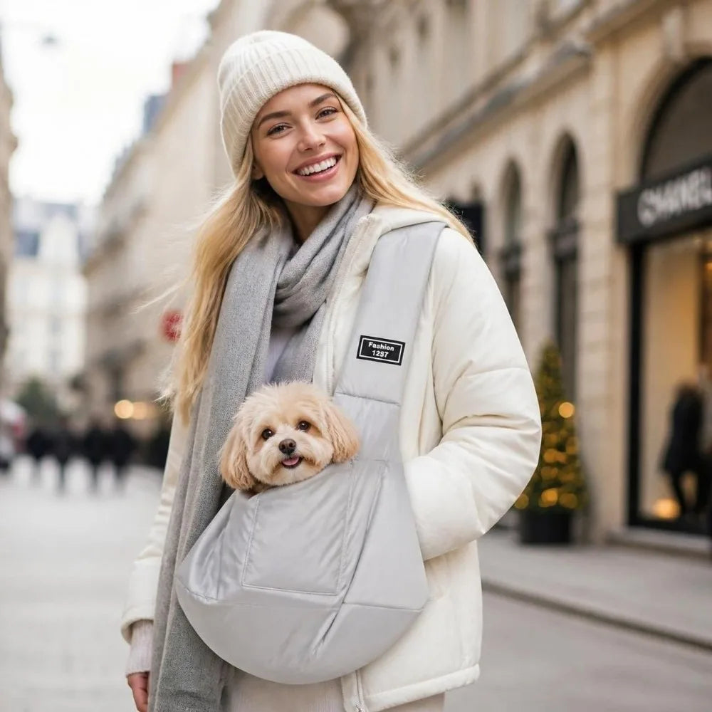 Warm Pet Sling Carrier Bag with Pocket – Dogs & Cats