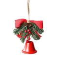 Metal Christmas Bell Pendant – Jingle Bowknot Holiday Decor