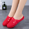 Women's Hollow Out Breathable Slip-On Slippers – Summer Style