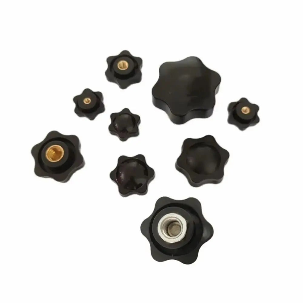 10Pcs Black Thumb Knob Nuts M4–M12 Hand Tighten Clamping Knob