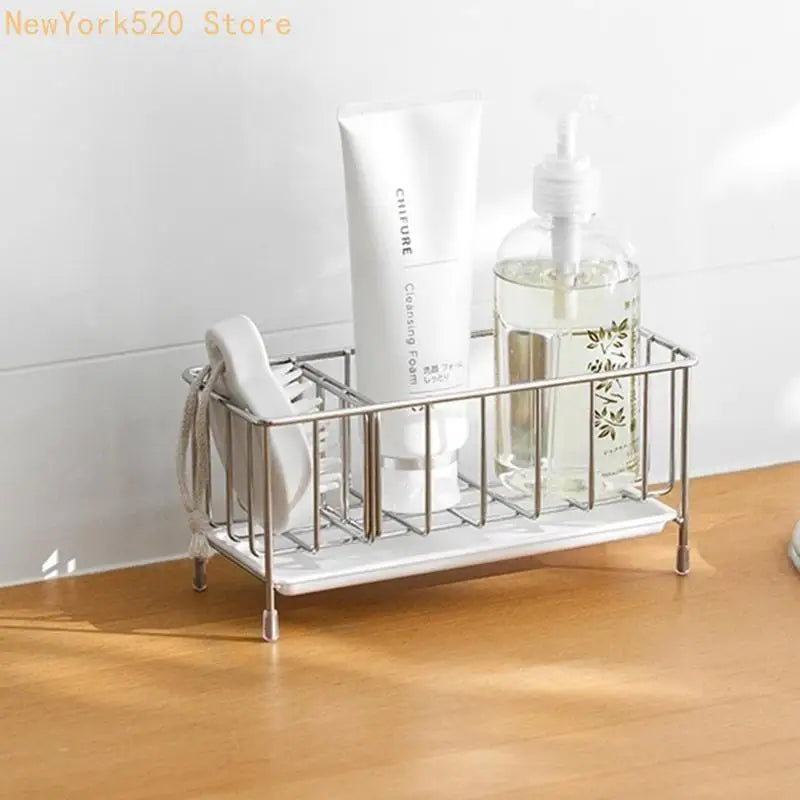 Stainless Steel Sink Caddy with Drain Tray | Double Tier