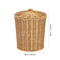 Handwoven Laundry Basket with Lid – Large Storage Bin