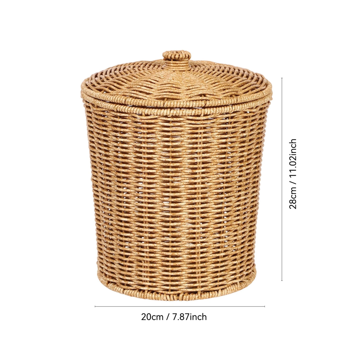 Handwoven Laundry Basket with Lid – Large Storage Bin