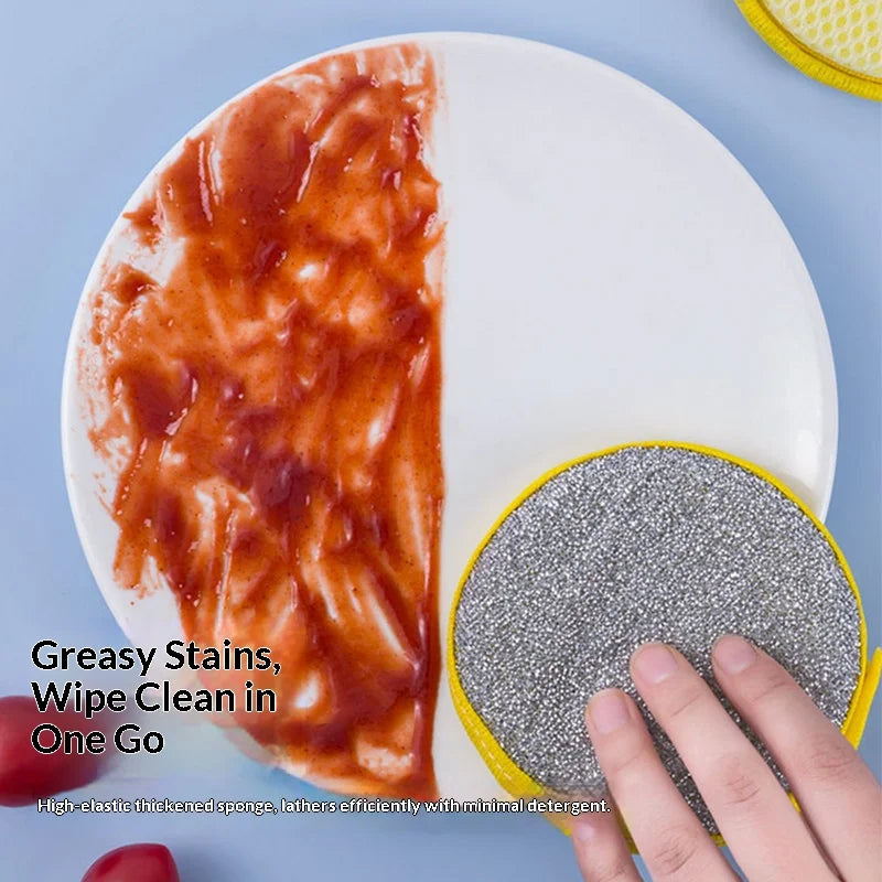 Double-Sided Kitchen Cleaning Sponge – Reusable Dish Pad