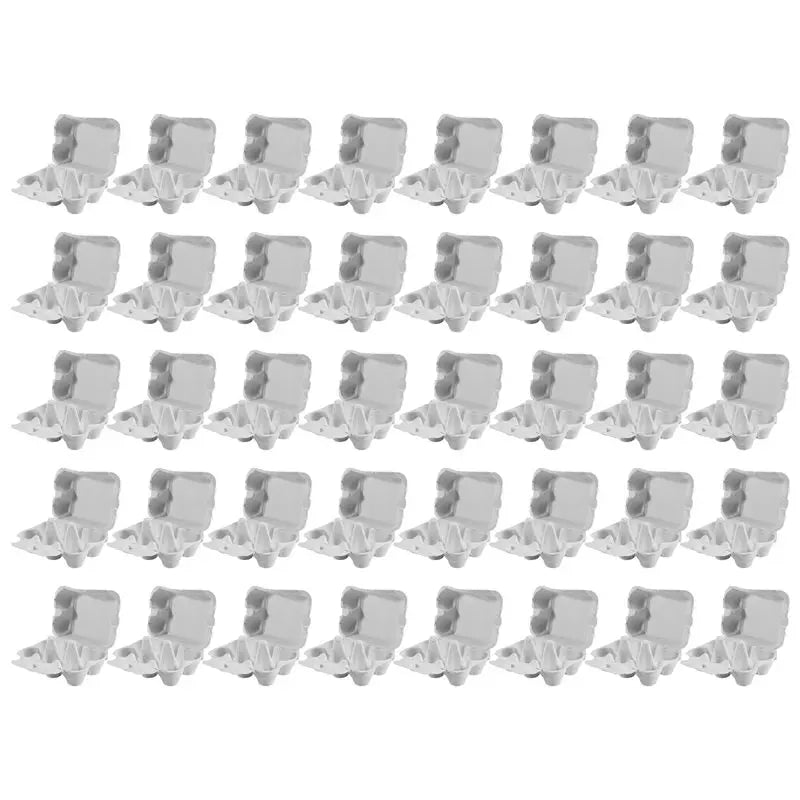 Bulk Paper Egg Cartons 6-Count Pulp Fiber Holders – 40 or 50 Pack