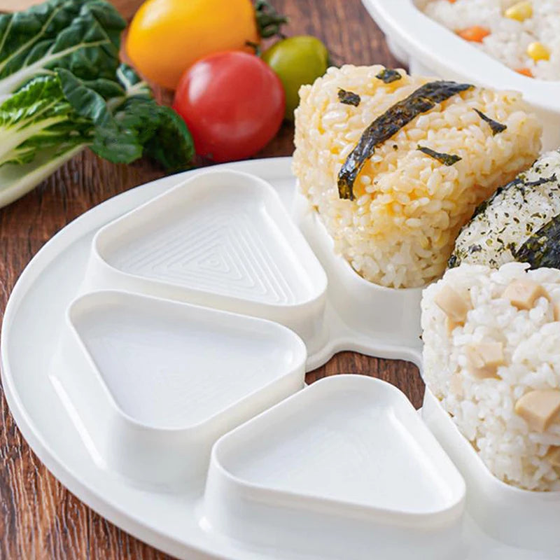 6-in-1 Triangle Sushi Rice Ball Mold DIY Bento Maker Set
