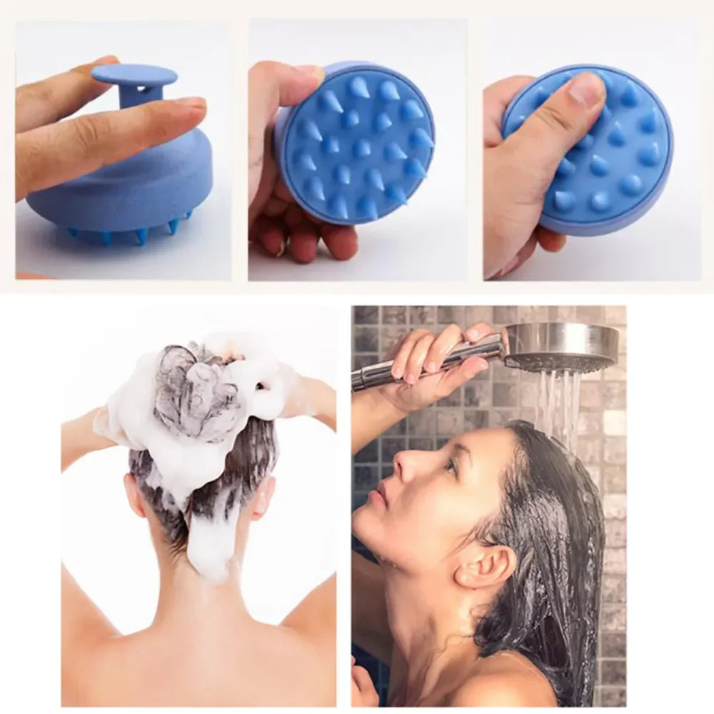 Silicone Scalp Massage Shampoo Brush – Bath & Hair Tool