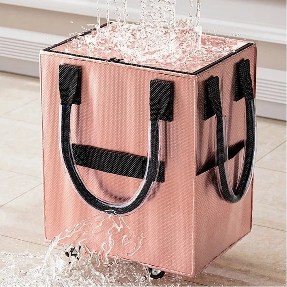Foldable Reusable Shopping Bag on Wheels – Waterproof, Large