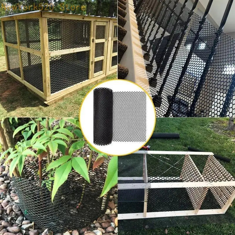 Plastic Chicken Wire Mesh Garden Fencing Net Roll 40x300cm