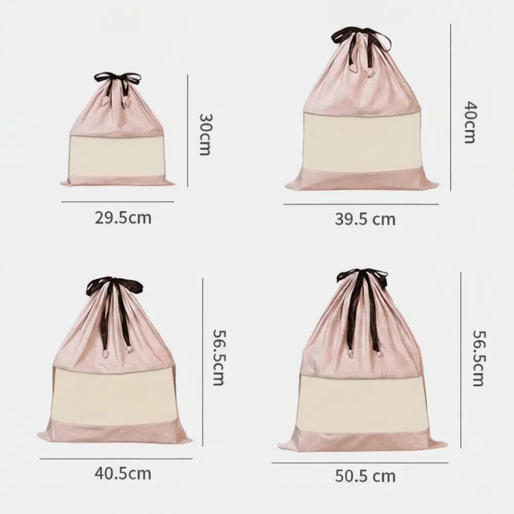 Transparent Dustproof Storage Bag | Velvet Dual Drawstring Organizer