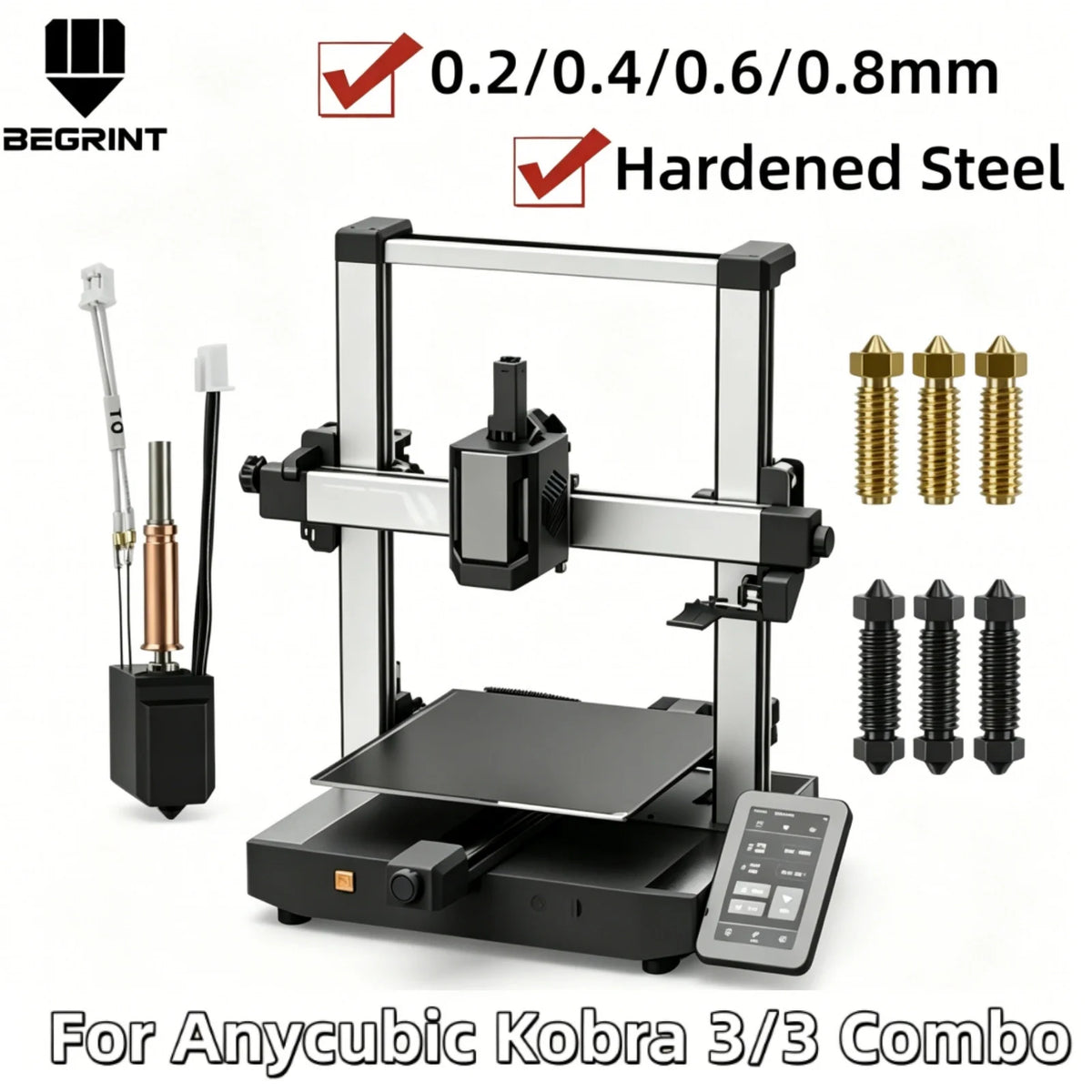 BEGRINT Upgraded Hotend Kit for Anycubic Kobra 3 & Combo