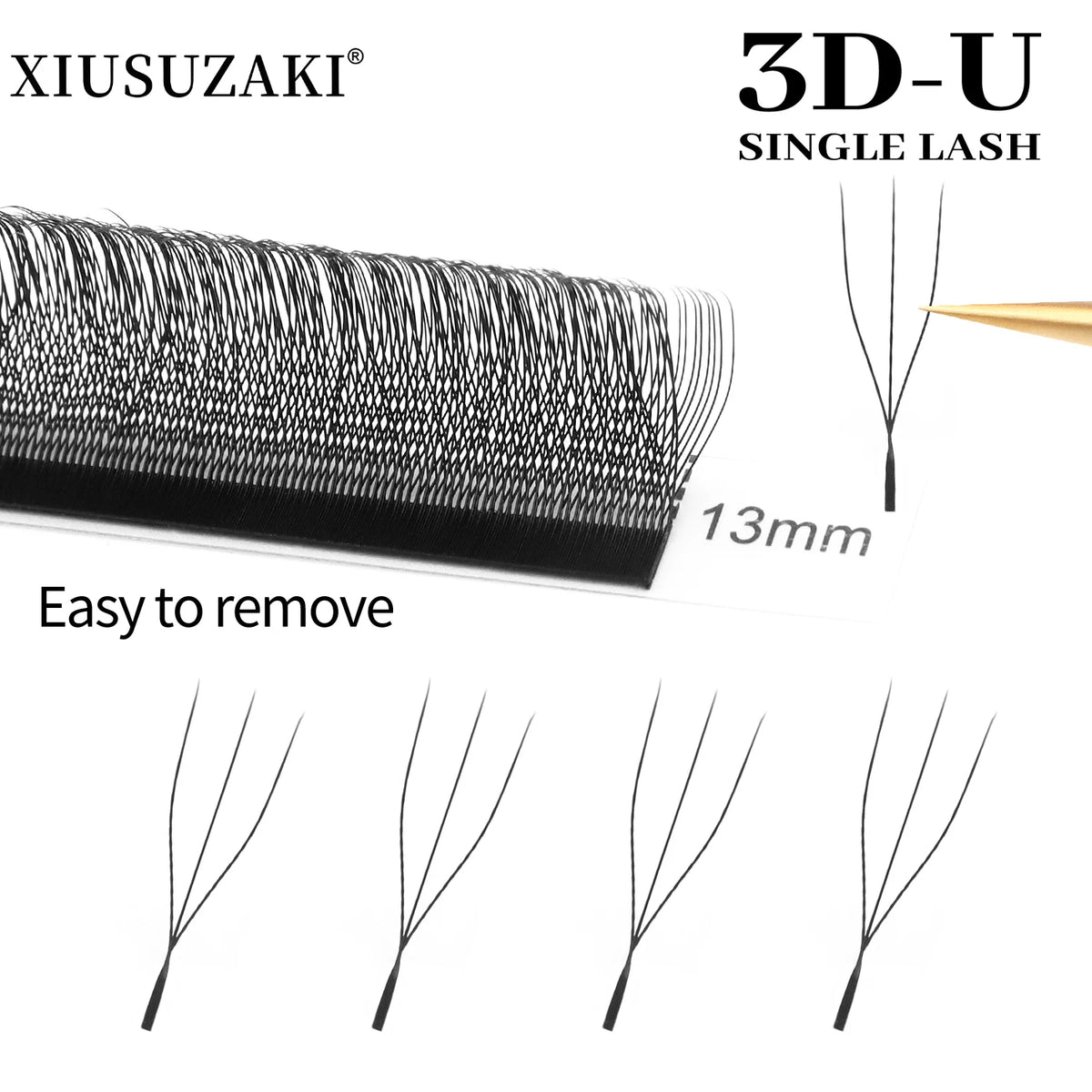 XIUSUZAKI U-Shaped Mink 3D 4D 5D Premade Volume Lash Extensions