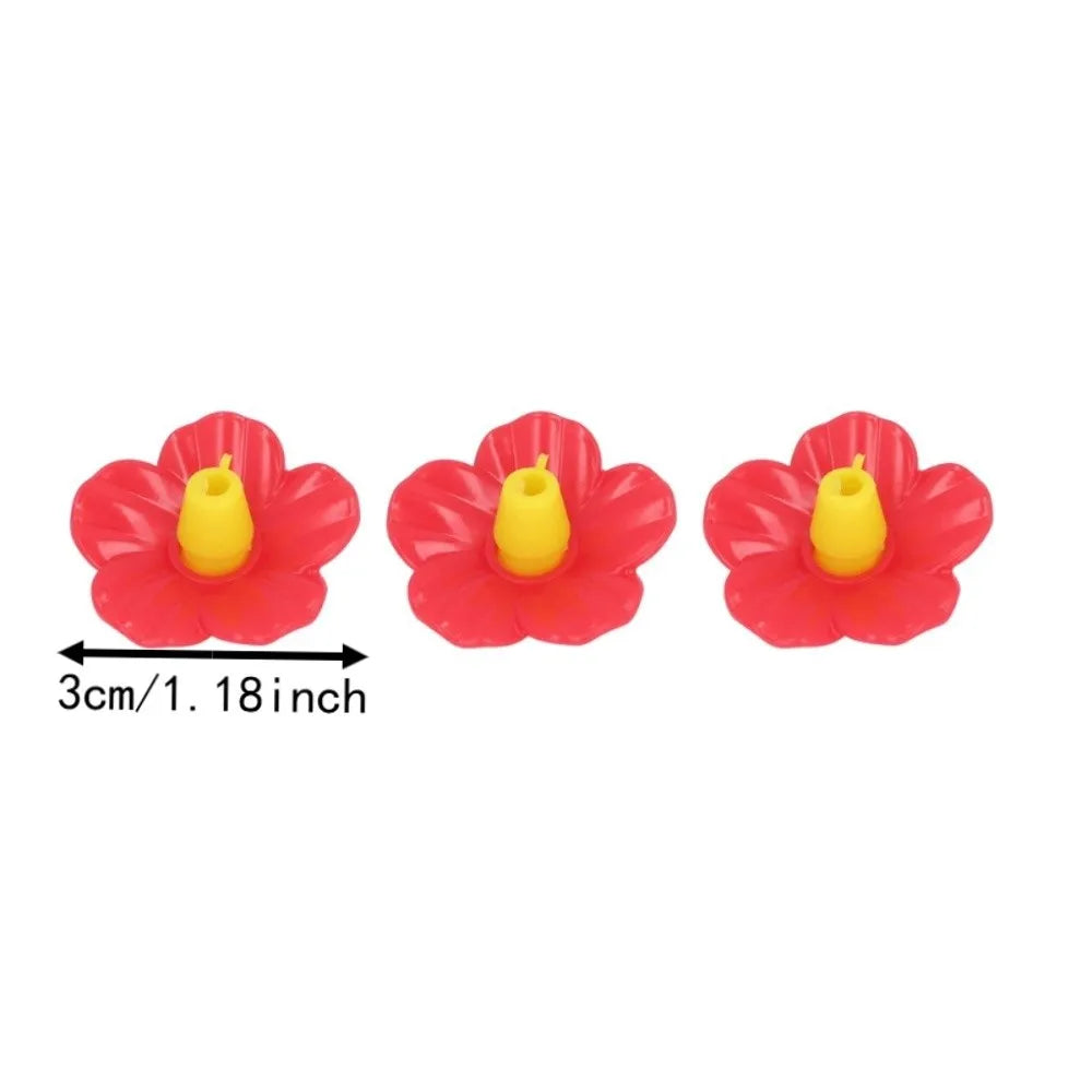 24-Pc Hummingbird Feeder Replacement Flowers 7mm Ports & Brushes