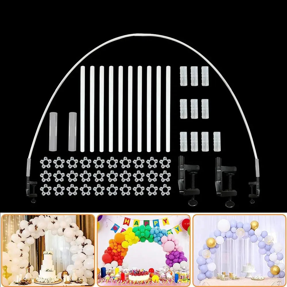Desktop Balloon Arch Kit – Adjustable Half Arch Stand & Clamp