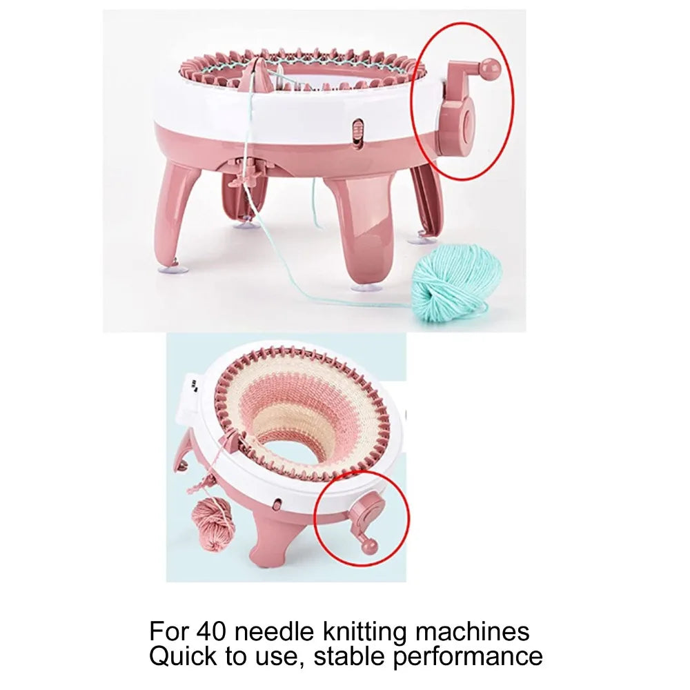 Pink Replacement Crank Handle for 40-Needle Knitting Machine