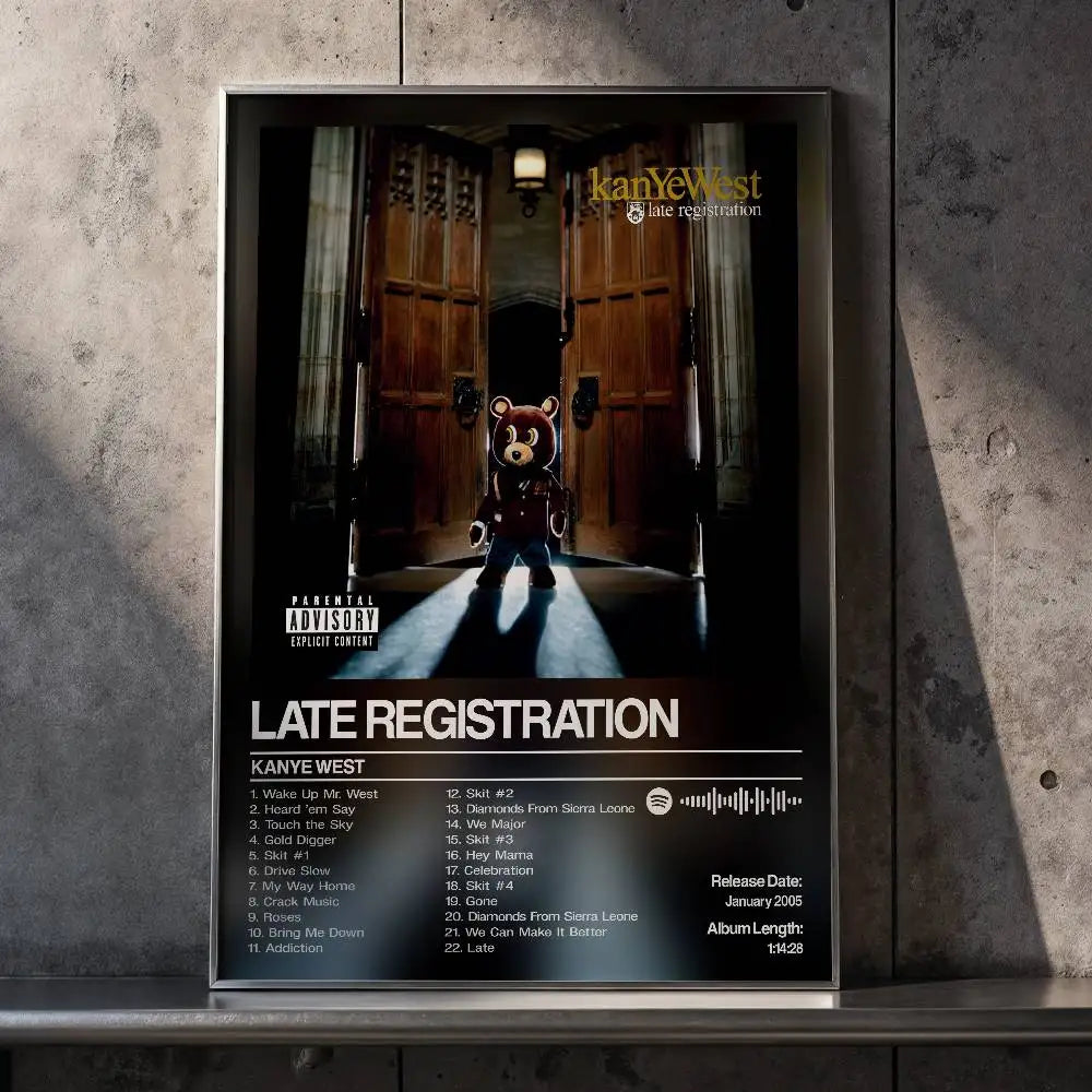 Kanye West Late Registration Wall Poster – Self-Adhesive Print