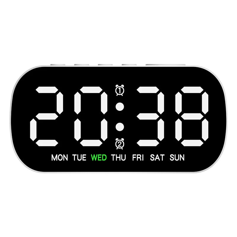 USB Digital Alarm Clock – Dual Alarm, Temperature, Night Mode