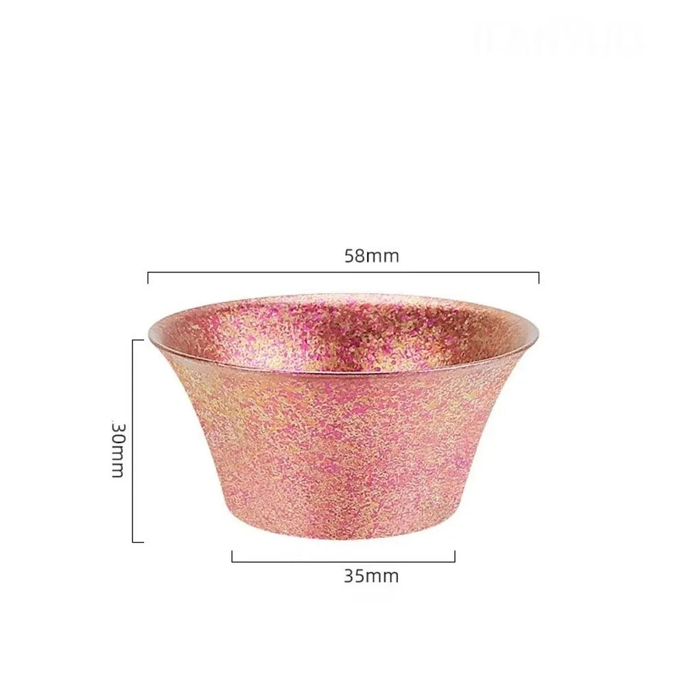 Double Wall Titanium Gongfu Tea Cup – Lotus Shape 40ml