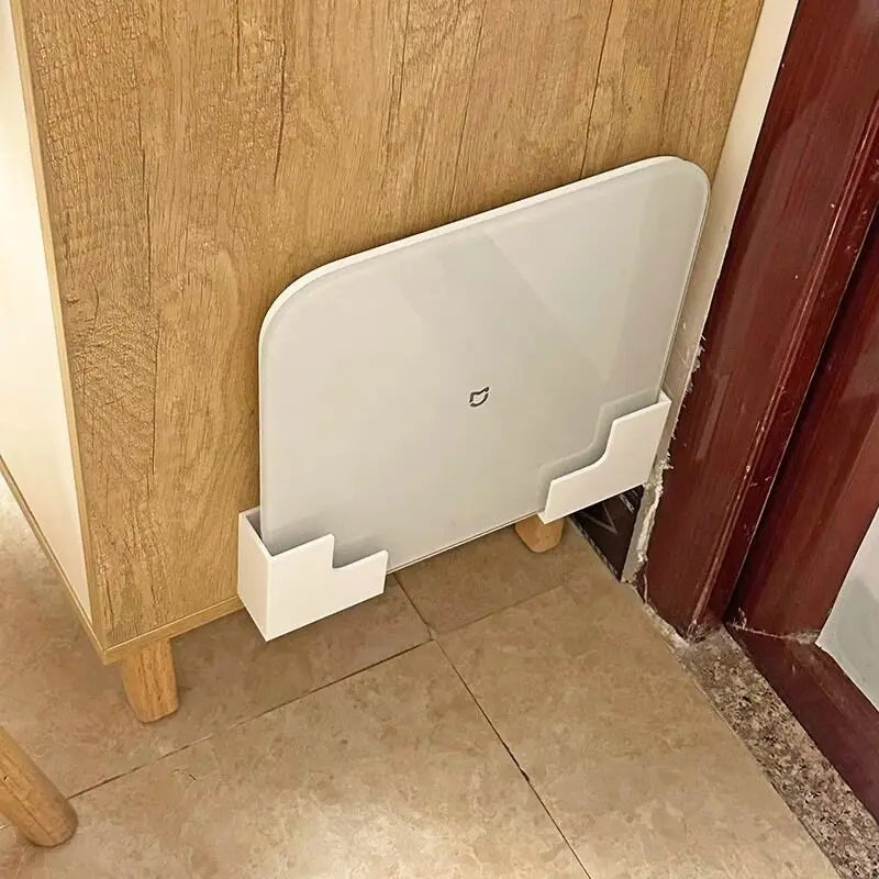 Self-Adhesive Scale Wall Mount Holder – Space-Saving White