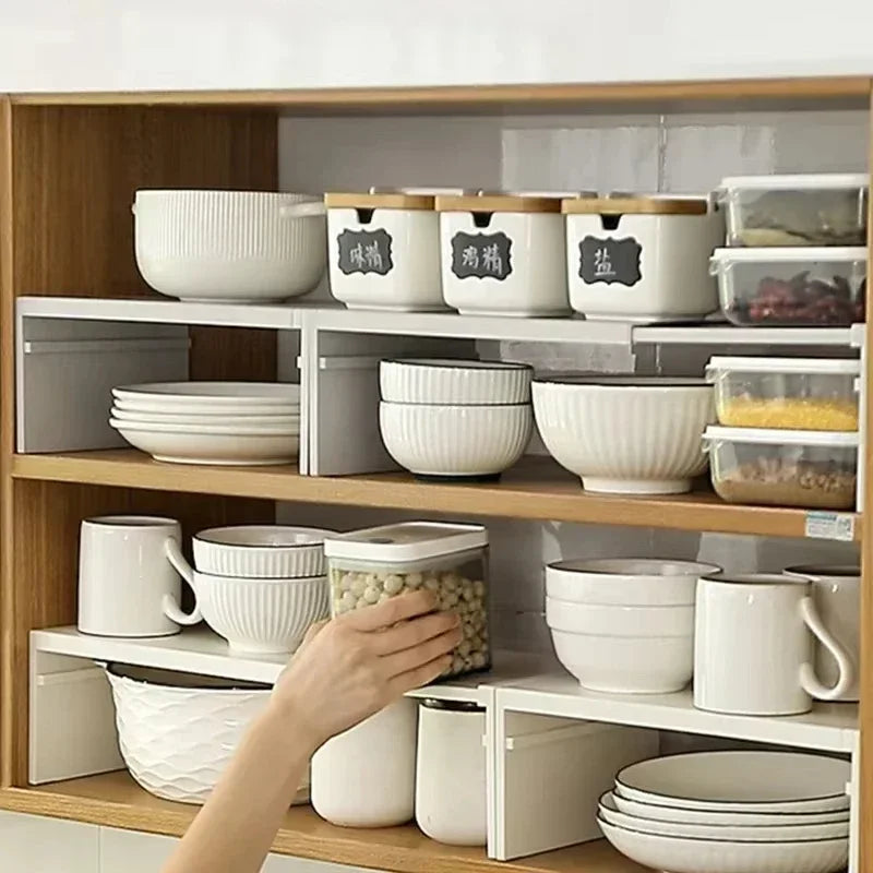 Stretchable Cabinet Shelf Spice Organizer Rack 1-2 Pcs