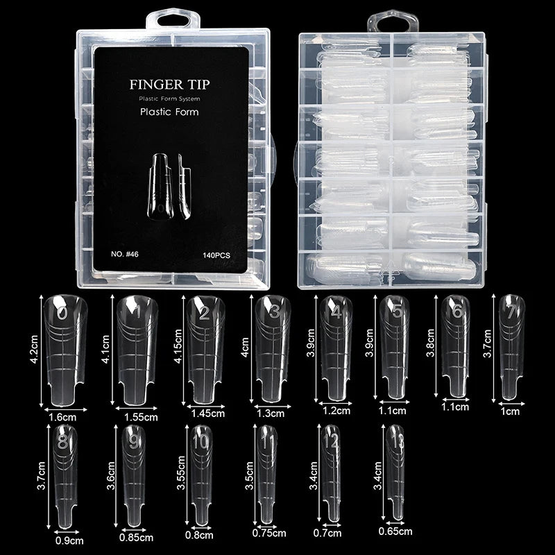 Eagle Talon Stiletto False Nail Tips – Clear Acrylic 70/140/150pc