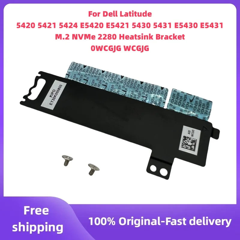 M.2 NVMe 2280 SSD Heatsink Bracket for Dell Latitude 5420–5431