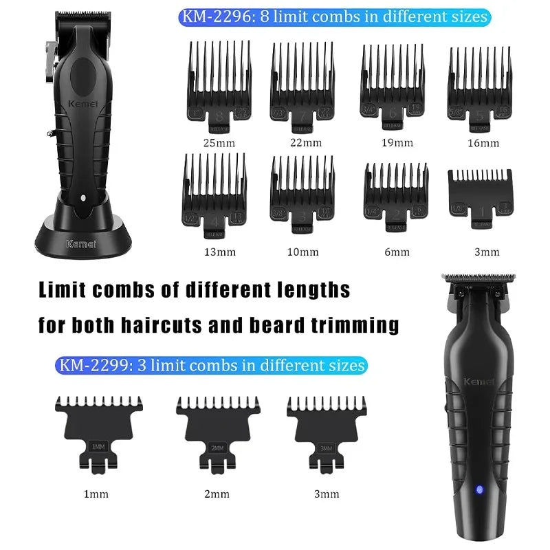 Kemei Hair Clipper & Trimmer Kit – KM-2296 KM-2299 KM-2024