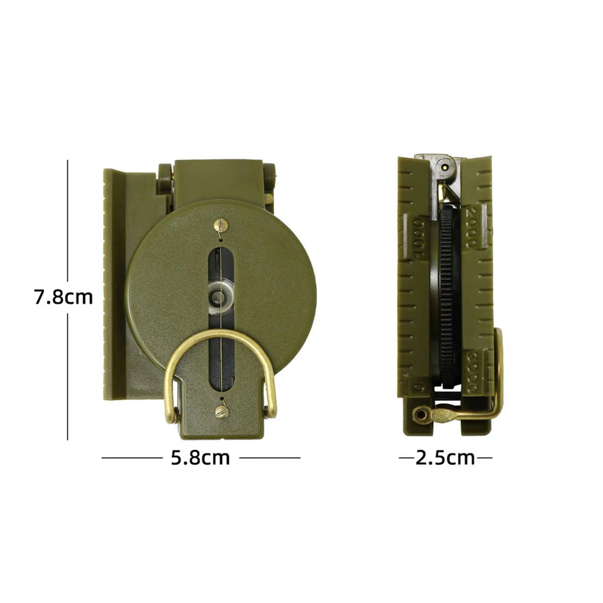 Portable Phosphorescent Lensatic Compass – Hiking & Camping