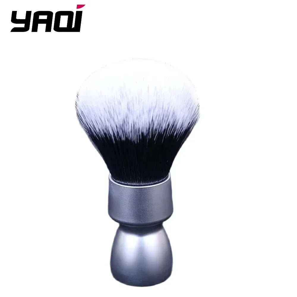 YAQI Men's Shaving Brush – Aluminum Handle Synthetic Tuxedo Knot