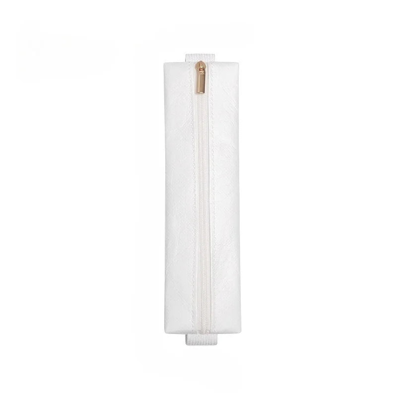 Minimalist PU Leather Pencil Case Zippered Pouch | Office & Travel