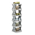 Foldable Vertical Shoe Rack – No Assembly Space-Saving Organizer