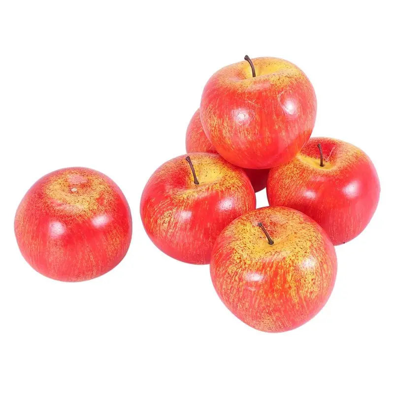 18-Piece Red Decorative Artificial Plastic Fruit Set – Home Décor